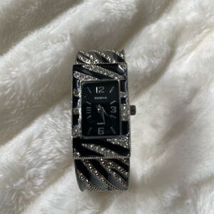 Women's Black and Silver zebra print watch-cute!